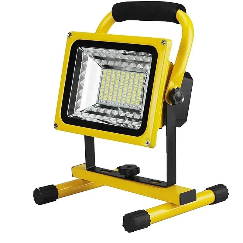 Heavy Duty Rechargeable LED Floodlight Featuring 14400 mAh Battery Delivers 5000 Lumens Of Beast Mode Brightness Portable Task Lamp With 360 Degree Swivel Head Built For Backyard Hangouts And Construction Sites