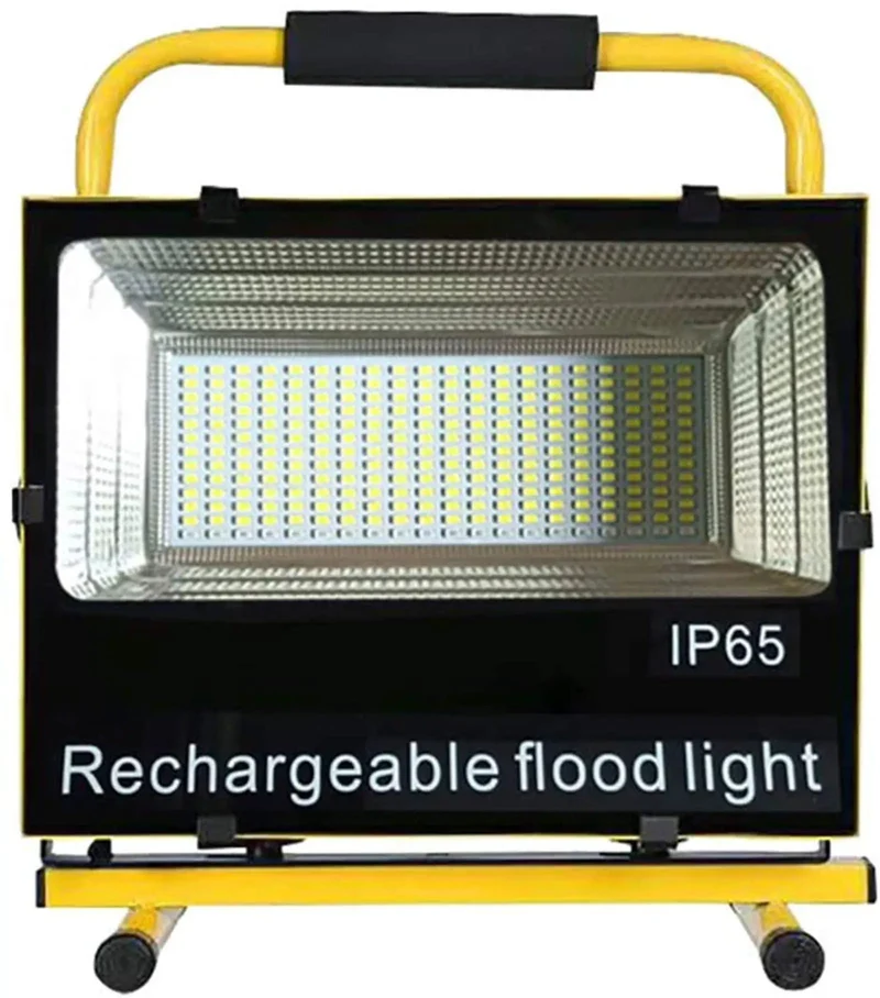 Badass 60W LED Floodlight Portable Rechargeable Work Light Featuring A Massive 120 Degree Wide Beam Plus 360 Swivel And Tilt Head Designed Plug And Play For Any Heavy Duty Outdoor Camping Project