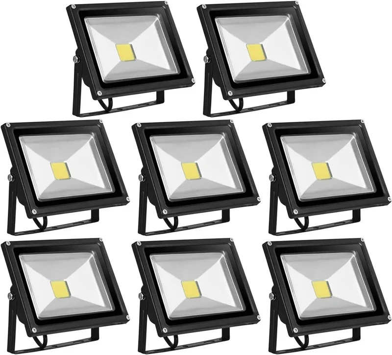 20W LED Flood Light Emitting 3000K Warm White Glow With Rock Solid 180 Degree Adjustable Bracket Ideal For Backyards Patios Or Garages Boasting No Sweat Setup And Heavy Duty Design For Smooth Outdoor Lighting That Really Packs A Punch