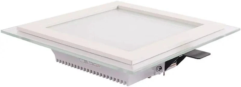 Super Sleek Ultra Thin Square Led Recessed Downlight With Glass Panel Trim Kit Hassle Free Ten Minute Retrofit Setup Smooth Six Watt Sixty Kelvin Cool White Ceiling Spotlight For Kitchen Bedroom And Home Office
