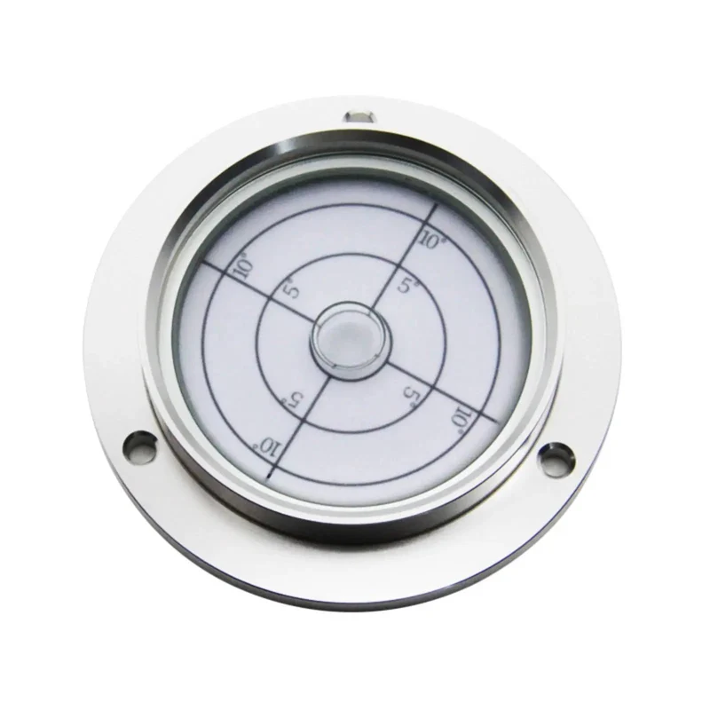 No Hassle Circular Bubble Level Gauge 80 Millimeter Spirit Level With Tough Aluminum Alloy Housing And Clear Acrylic Face For Dead On Horizontal Alignment On Heavy Industrial Gear Style E