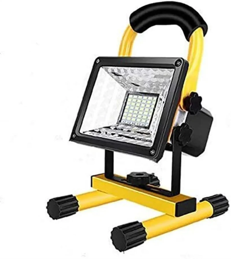 Smokin Heat 100W Rechargeable LED Work Light Portable Floodlight Rock Solid Aluminum Build Knockout 2800 Lumens Three Lighting Modes Adjustable Knobs Lightweight Grip Handle Ideal For Job Sites Camping And Rough Tasks Demanding Serious Illumination No