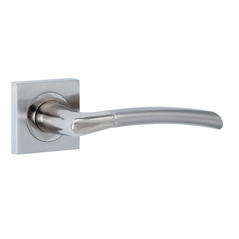Poignée de porte en aluminium modèle « 430A », finition nickel combiné