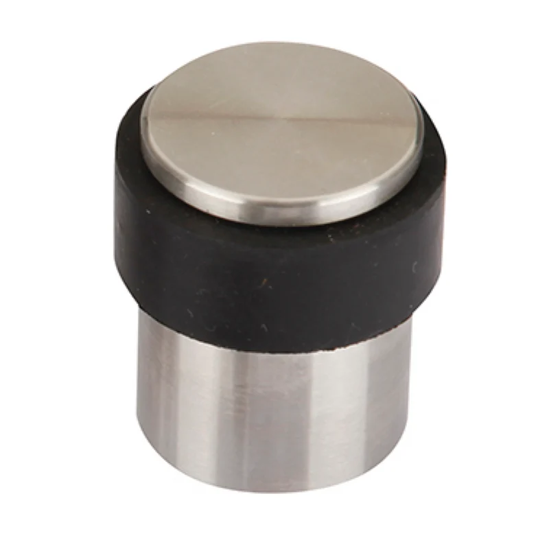 Butée de porte cylindrique avec amortisseur en caoutchouc et 30 mm de diamètre