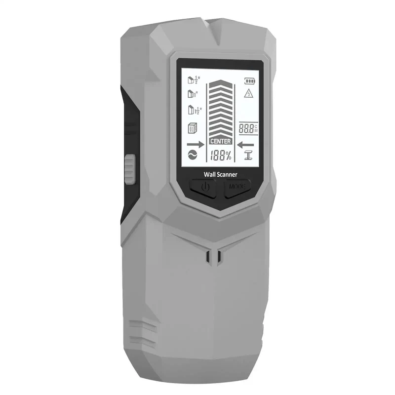 Professional Grade Stud Finder Wall Scanner With Sharp Audio Warning And Large LCD Panel To Track Down Solid Wood Studs Hot AC Wiring And Steel Braces Drywall Detecting Made Easy With Badass Durability