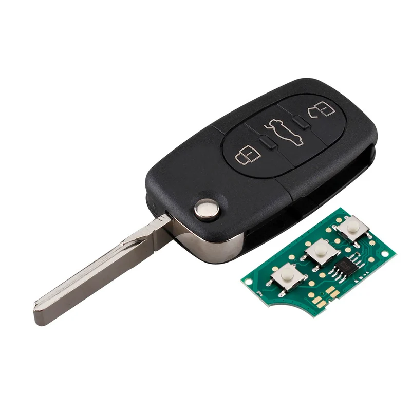 Clé AUDI A2 A3 A4 S4 A6 S6 RS6 TT A8 S8 vierge ID48 3 boutons électronique a programmer