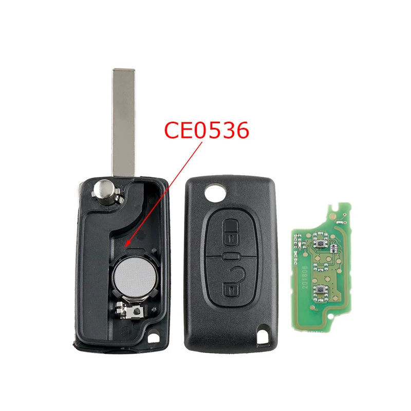 Clé télécommande Citroen C3 phase 2 DS3 Berlingo Jumpy électronique vierge ID46 0536 FSK VA2 2 boutons