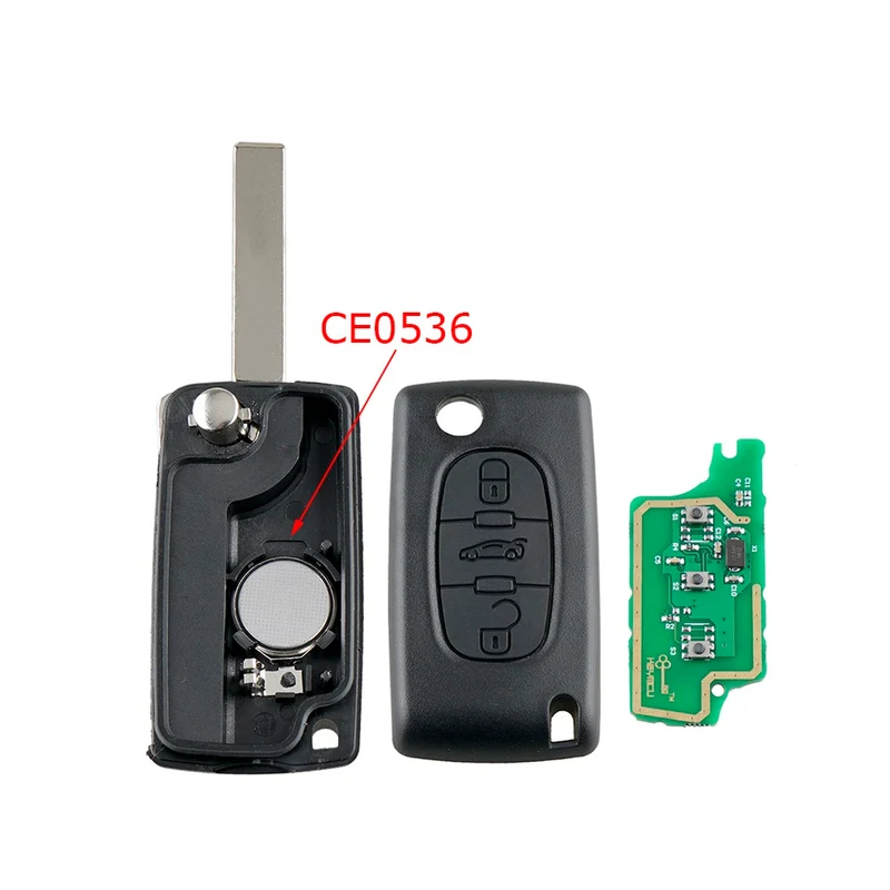 Clé télécommande 3 boutons CITROEN C4 C4 PICASSO C5 407 Partner berlingo ID46 0536 ASK VA2