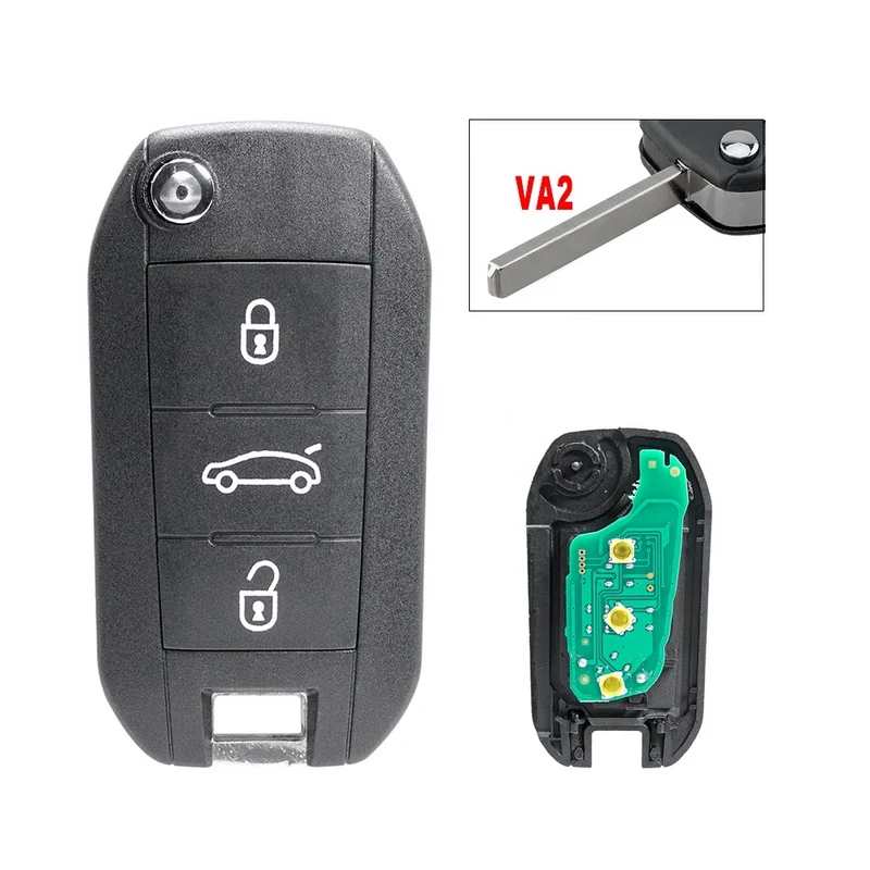 Clé télécommande vierge Citroen C4 Phase 2 DS4 3 boutons électronique vierge ID46 VA2
