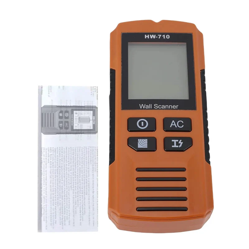 Heavy Duty Five In One Wall Scanner Stud Finder With Bright Lcd Display Sensing Ferrous Metals Up To 80 Mm Deep And Live Ac Wiring Plus MultiDepth Beams Snag Every Hidden Stud Like A Seasoned Handyman Ace Every Job Tomorrow