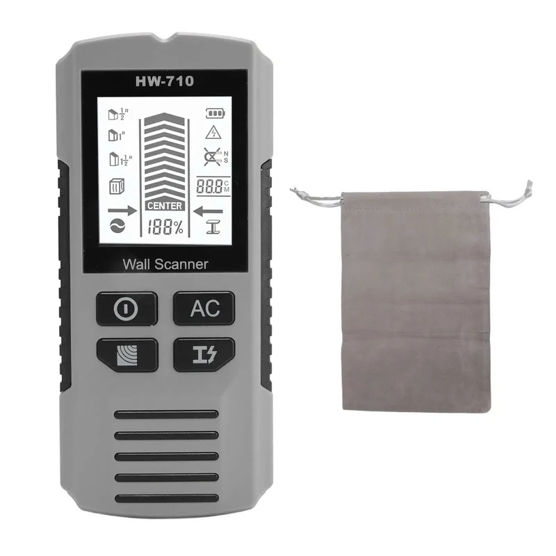 Handheld Wall Stud Finder With Bright LCD Screen Nails Down Wood Metal Studs And AC Wires Buried In Drywall The Smooth Operator For Quick Home Fixes And Weekend Reno Projects Done Right