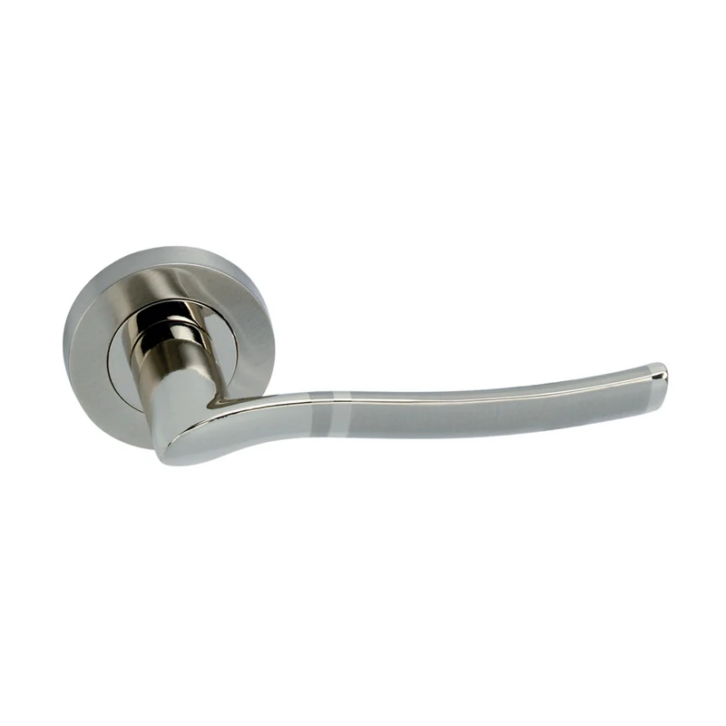 Béquille Dana avec rosace ronde en aluminium pour portes