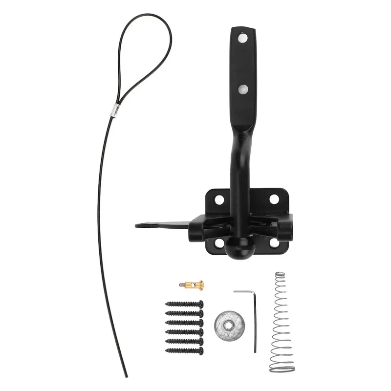 Rock Solid Carbon Steel Fence Latch With Spring Loaded Gate Lock And Rust Proof Heavy Duty Outdoor Security Hardware Featuring Hardened Steel Build And Hitch Free Yard Gate Installation For Long Haul Backyard Reliability