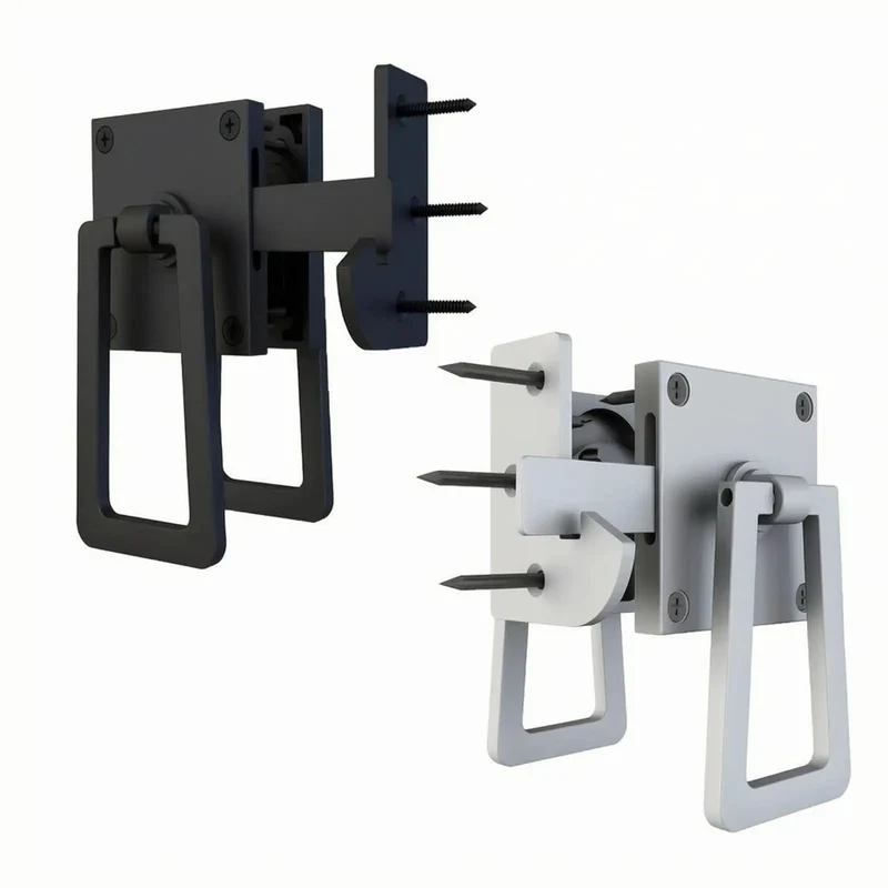Rock Solid Heavy Duty Gate Latch With Handle For Barn Doors And Fences Smooth Double Sided Operation Hefty Metal Body Includes Key And Screws Super Easy DIY Install High Security For Wood Gates