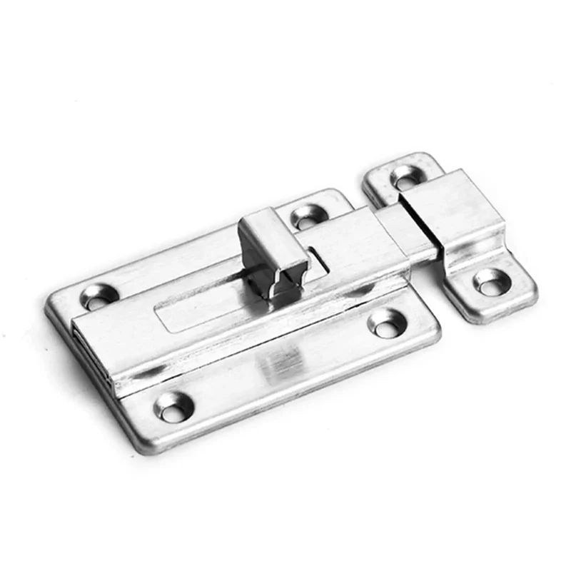 Straight Up Heavy Duty 2 Inch Slide Bolt Made From Thickened Stainless Steel Holds Tight For Forced Entry Prevention Ideal For Securing Doors Windows Gates Rust Free Surface With Rounded Edges For Safe Handling Smooth Gliding Handle For Zero Grind