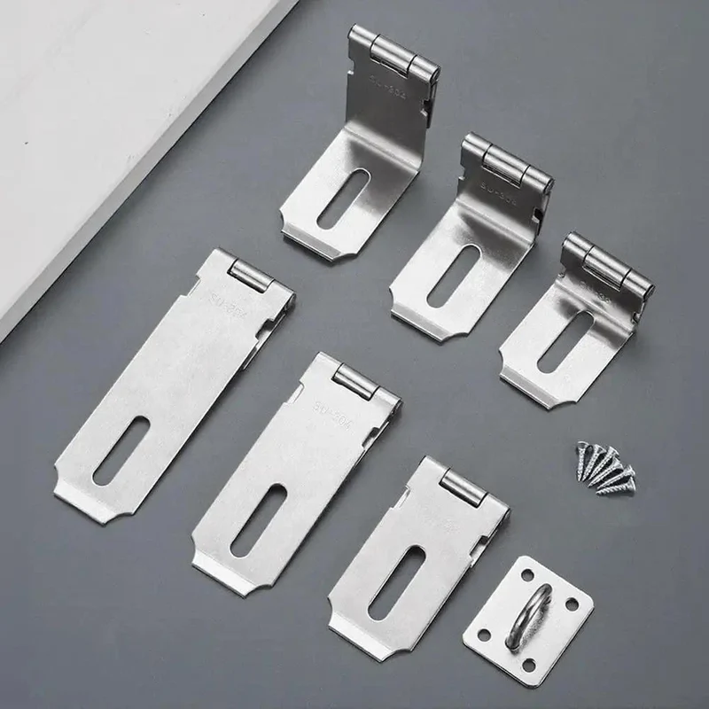 Beefy Stainless Steel Hasp Latch For Barns And Heavy Duty Gates With A Smooth Black Finish Tough As Nails Padlock Clasp For Rock Solid Security And Zero Hassle Daily Use