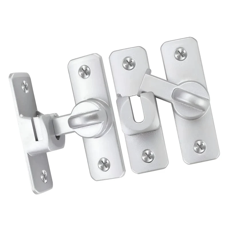 Two Pack Aluminum Barn Door Lock Hasp With Built In Padlock Hole Rust Resistant Gate Latch For Outdoor Sheds And Garages Built Like A Tank And Hella Secure