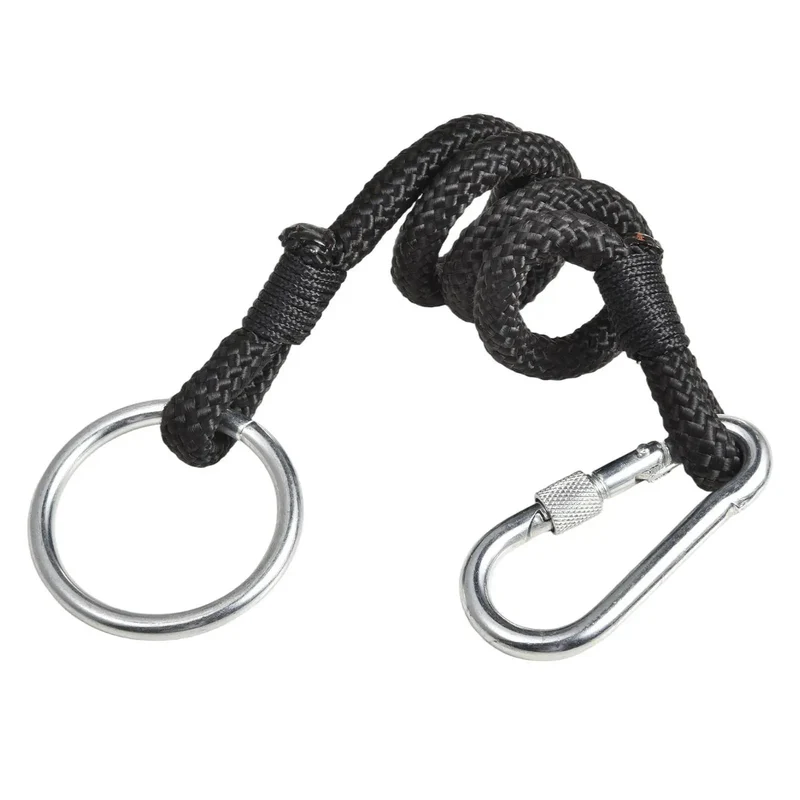 Straight Up Heavy Duty Horse Gate Latch With Rust Resistant Nylon Steel Tie Rope For Secure Barn Fence Fastening And Dependable Outdoor Livestock Herd Gear