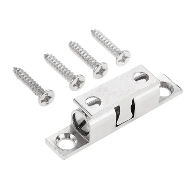 Heavy Duty Double Ball Spring Clip Sliding Door Lock And Gate Bolt Built Tough For Bulletproof Cabinet Latching And Breezy Smooth Daily Operation With Mounting Hardware Included