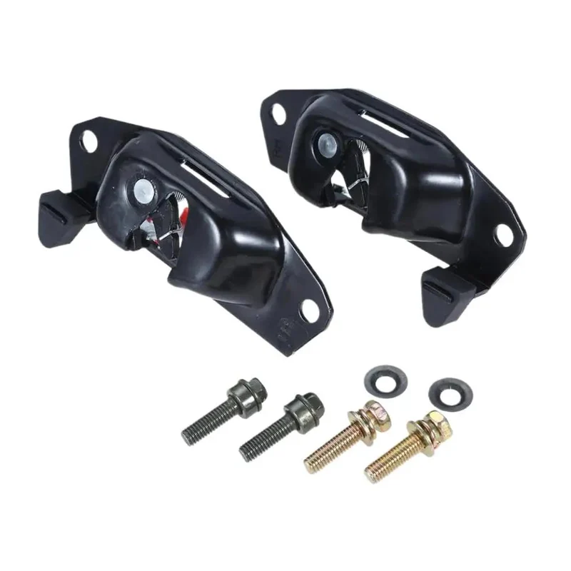 Heavy Duty Left And Right Tailgate Latch Levers With Striker Bolts Straight Bolt On Replacement For Chevy Silverado Gmc Sierra Cadillac Escalade 1999 To 2007 Rear Gate Lock Hardware That Clicks Right In Place