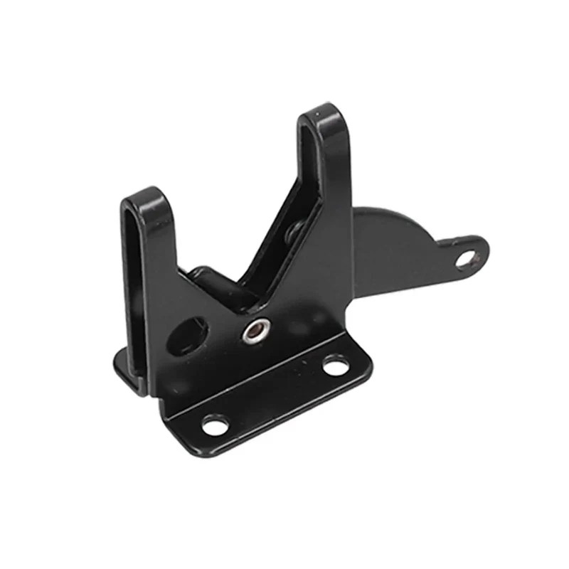 Solid As A Rock Iron Gate Latch With Self Locking Feature And Adjustable Cable Reliable Outdoor Fence Hardware Sporting Smooth Black Finish That Handles Rough Weather Like A Champ