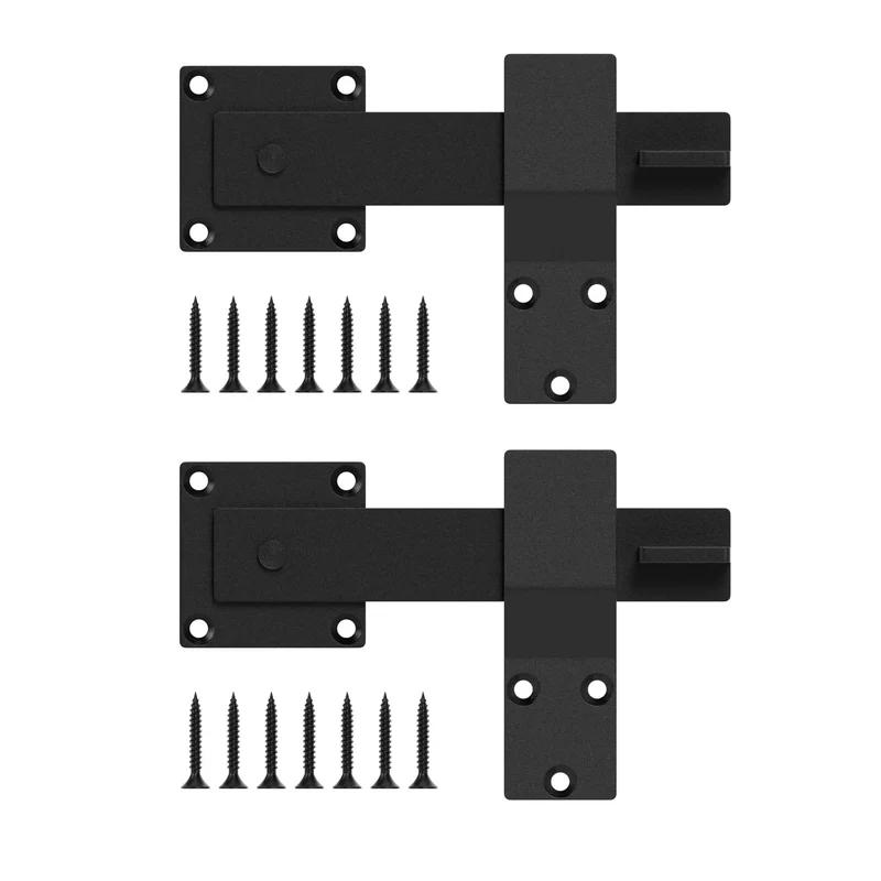 Tough As Nails 6 Inch Gate Flip Latch With Smooth 360 Degree Rotation For Barn Doors Fences And Sheds Heavy Duty Iron Construction Weather Resistant Matte Black Finish 2 Pack