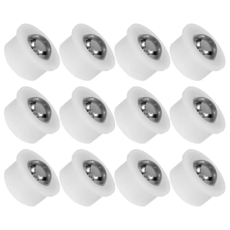 12 Piece Hella Smooth Steel Ball Transfer Casters With Rock Solid Nylon Housing And Zero Drag Roller Bearings For Furniture Swap Outs Mobility Rig Quick Fix Replacement Kit