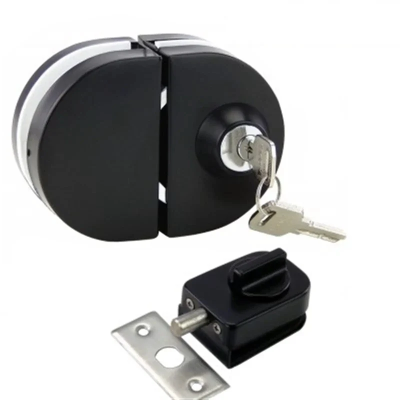 Badass Stainless Steel Gate Latch And Chain Lock Kit For Frameless Glass Double Doors Boasts A Solid Copper Core Rust Proof Built To Last With A Sharp Polish Finish Comes With Three Keys For Top Tier Security And Installs Like A Dream On Hinged Gate