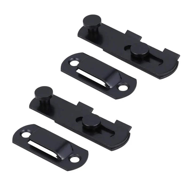 Pair Of Tough As Nails Stainless Steel Door Hasp Latches Rust Free Gate Lock With Included Mounting Screws For Foolproof Bedroom Garage Entryway Security