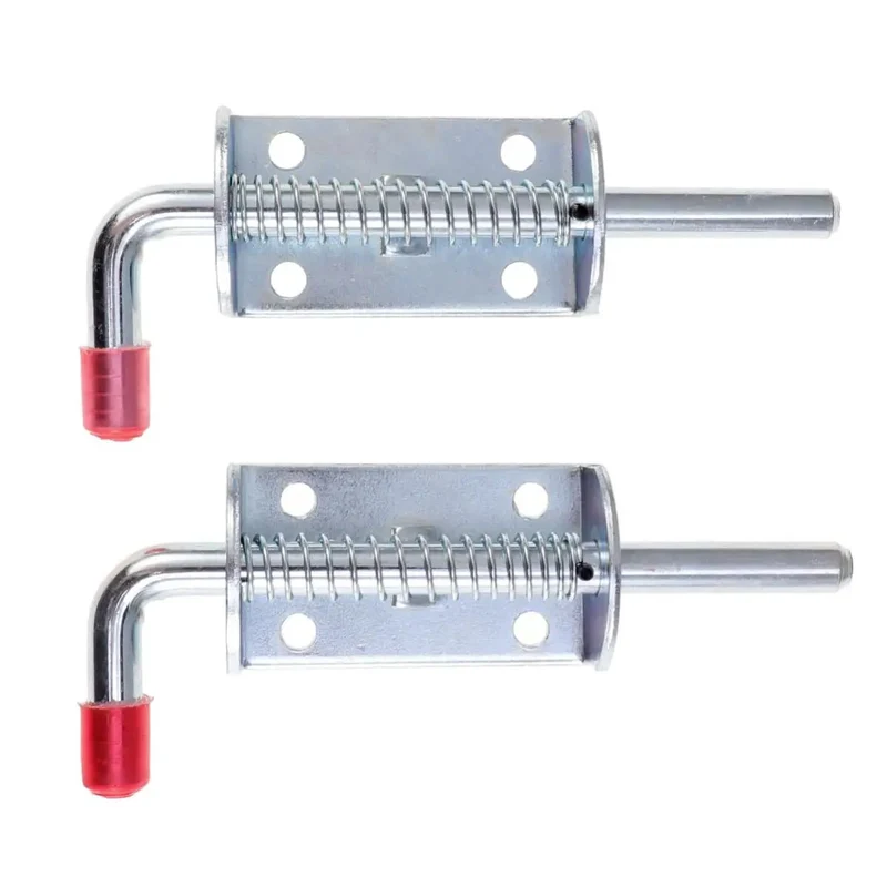 Hella Tough Spring Pin Latch Locks Pair For Utility Trailer Gates Rust Resistant Sliding Bolt Door Gripper Secure Your Haul Tight Built Damn Good For Long Runs
