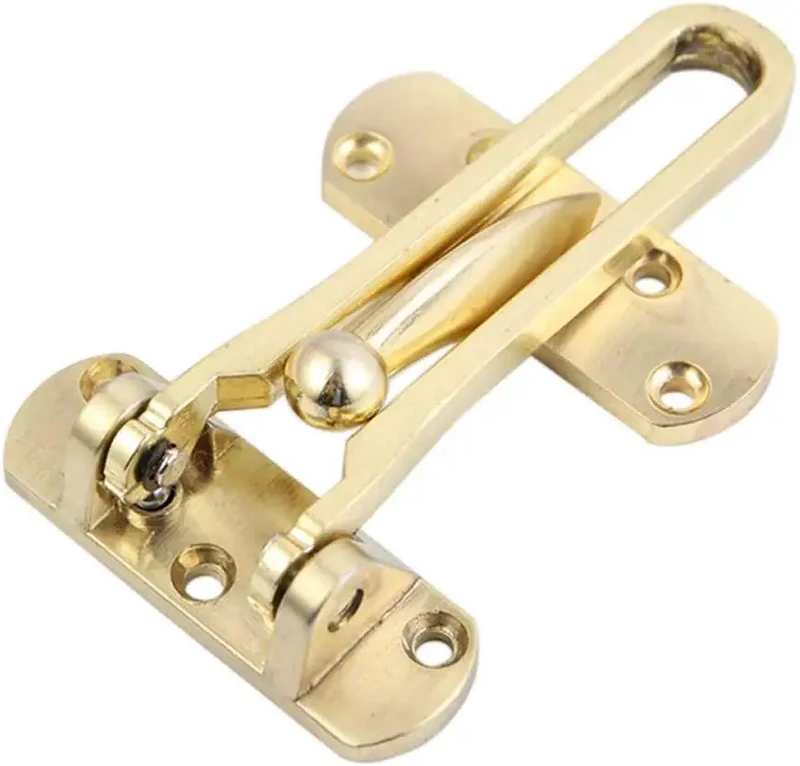 Super Secure Sliding Bolt Lock Gate Latch For Wood Doors Zinc Alloy Heavy Duty Anti Theft Security Buckle Kid Proof Child Safety Latch With Fixed Thickened Design And Rock Hard Durability