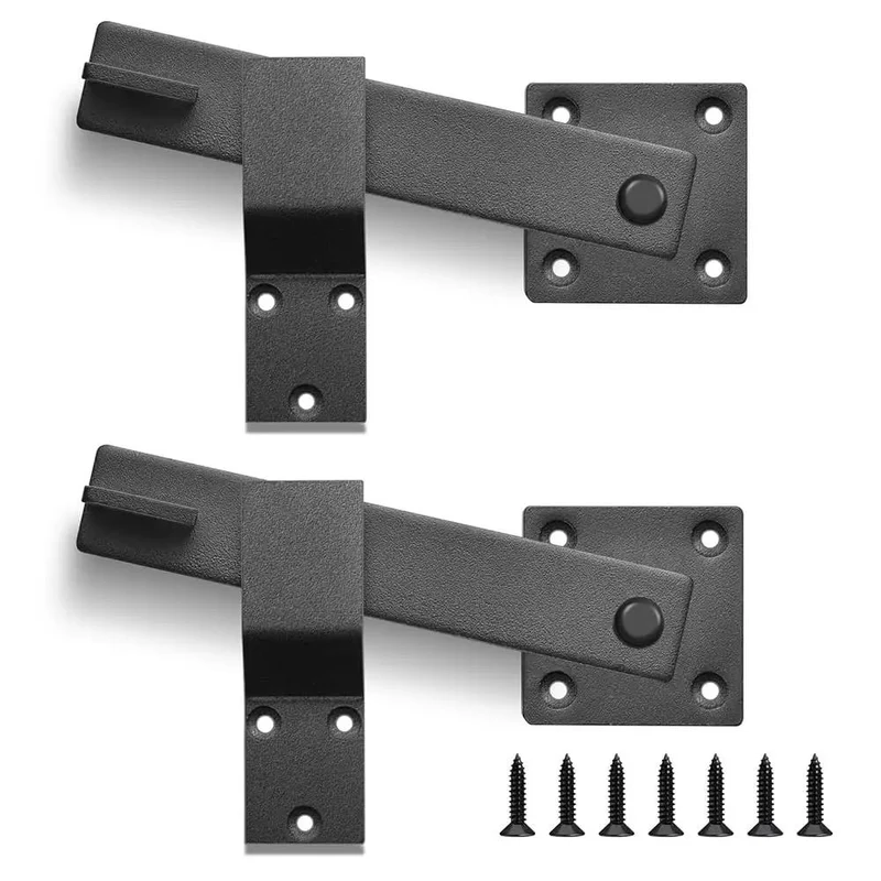 Heavy Duty Barn Door Lock Hardware Flip Gate Latch Carbon Steel Fence Keeper Rig Rock Solid Outdoor Security Kit Powder Coated Rust Free Badass Setup For Sliding Yard Gates And Farm Enclosures Set