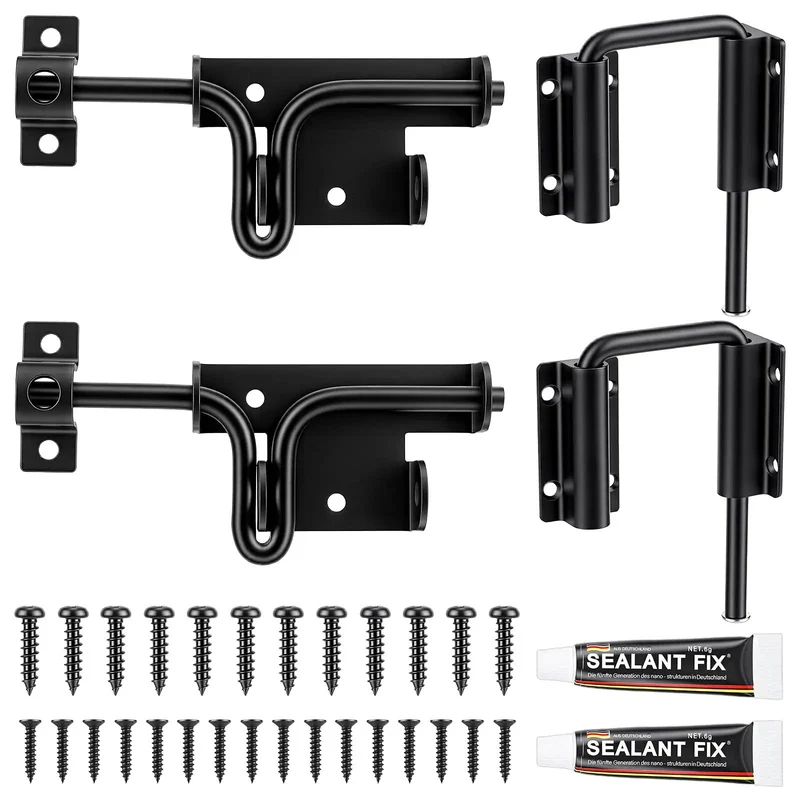Tough As Nails Slide Bolt Gate Latch 4 Pack For Wood Or Metal Fences With Smooth Operation For Yard Gates Sheds And Coop Doors Dead Simple Setup And Rugged Construction