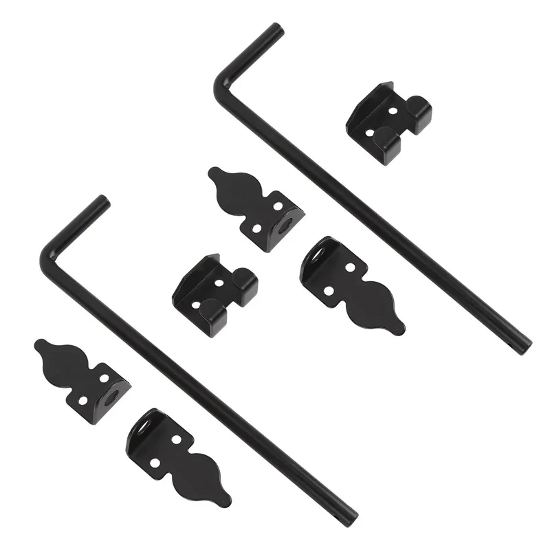 12 Inch Heavy Duty Carbon Steel Ground Drop Gate Latch With Rust Resistant Black Finish For Secure Double Yard Fence Doors Crafted For Rock Solid Hold And Zero Hassle Setup Daily