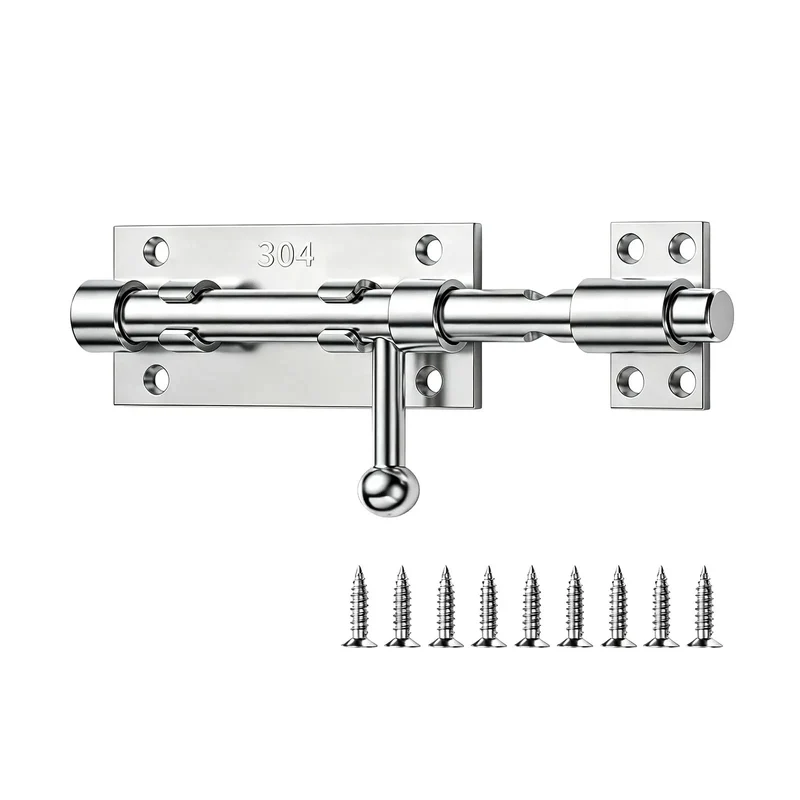 Tough As Nails Heavy Duty 6.3 Inch Barrel Bolt Door Latch Forged From Rust Resistant Sus 304 Stainless Steel With Built In Padlock Hole For Smooth Secure Shed And Gate Slide Locking