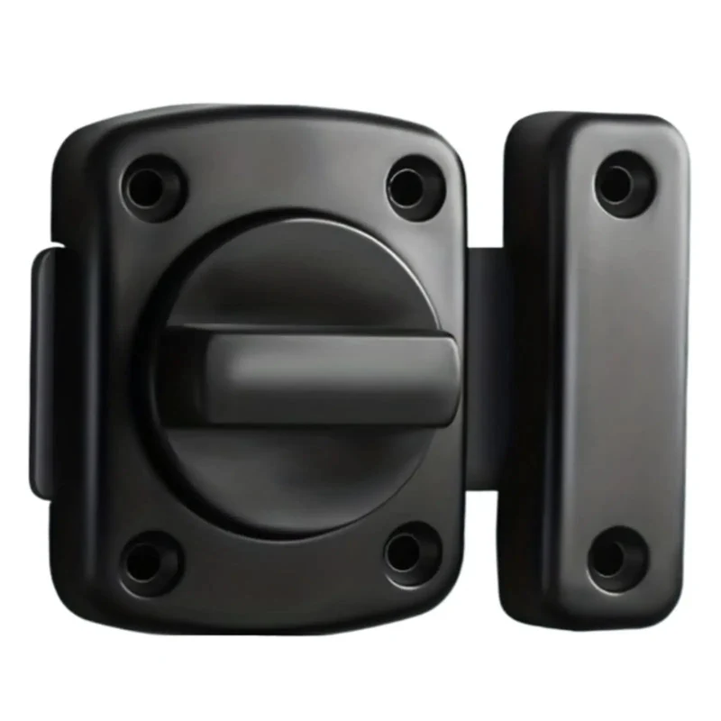 Heavy Duty Slide Bolt Gate Latch With Double Sided Security Lock Large Black Outdoor Fence Hardware For Backyard Gates Hassle Free Install And Totally Secure Protection
