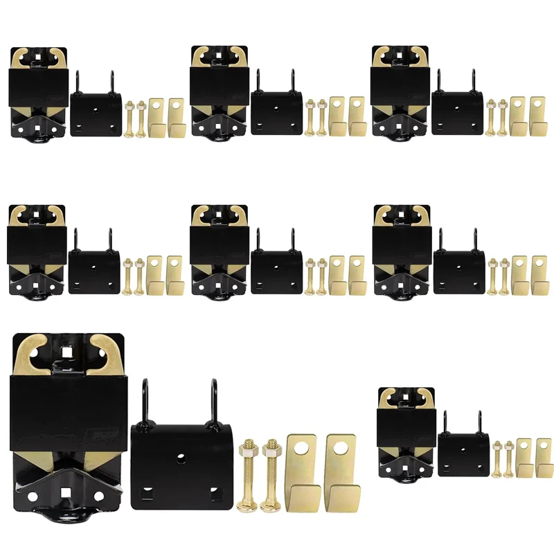 Heavy Duty 2 Way Lockable Gate Latch Kit for Round Tube Fences Rock Solid Fit 1-5/8 to 2 Inch OD 8 Pack Swings Both Ways Secure your Property Farm and Ranch Must Have Replacement for Speeco