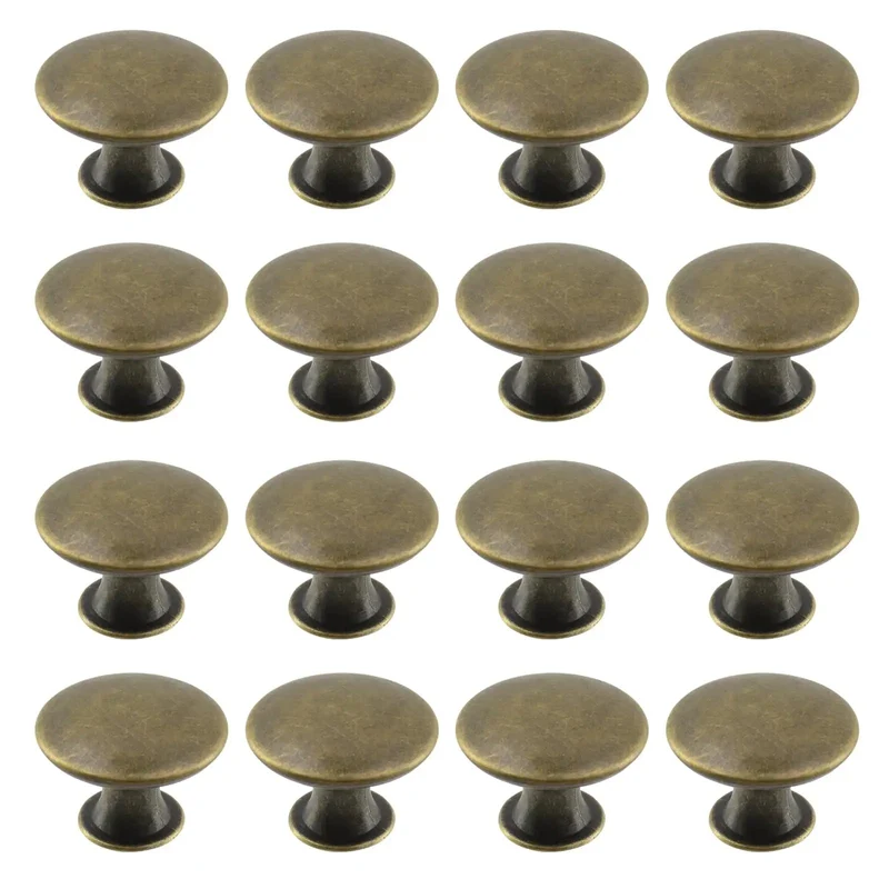 Rock Solid Vintage Antique Brass Cabinet Knobs For Dressers And Drawers Heavy Duty Zinc Alloy Build With Scratch Resistant Patina Top Tier Finish Universal Fit Includes Complete Hardware Kit For Nailing Your Home Decor Refresh