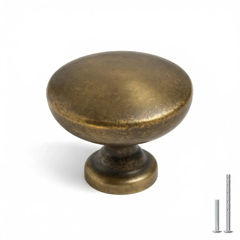 Top Tier Vintage Antique Brass Cabinet And Drawer Knobs 15 Pack Featuring Sweet Wineglass Contour And Heavy Duty Rust Shield For Big Time No Frustration Kitchen Refresh