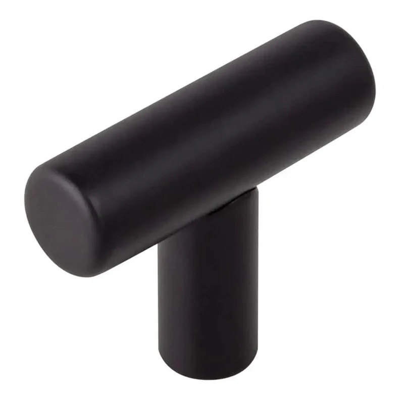 Hella Sleek Matte Black T Pull Cabinet Knobs 1.5 Inch Horizontal Handles For Kitchen Cabinets Bathroom Vanities Dressers Closets Superior Stainless Steel Drawer Hardware Pack Of Ten No Sweat Install