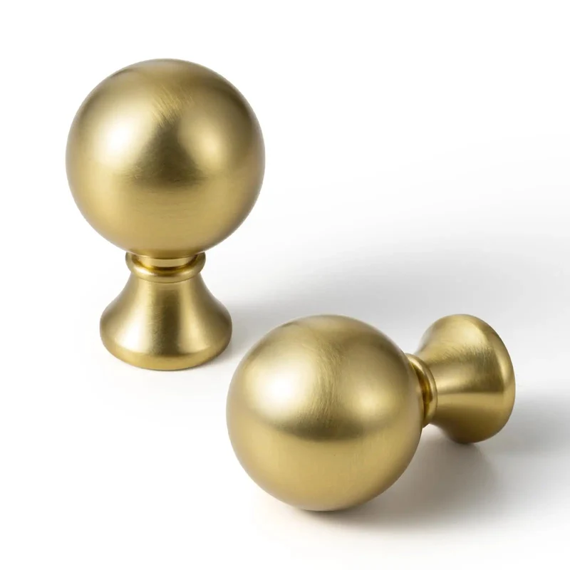 Top Shelf Brushed Gold Cabinet Knobs Six Pack For Modern Kitchen Drawers And Dressers Crafted From Solid Zinc Alloy Ridge Tough Construction Quick Install Mounting