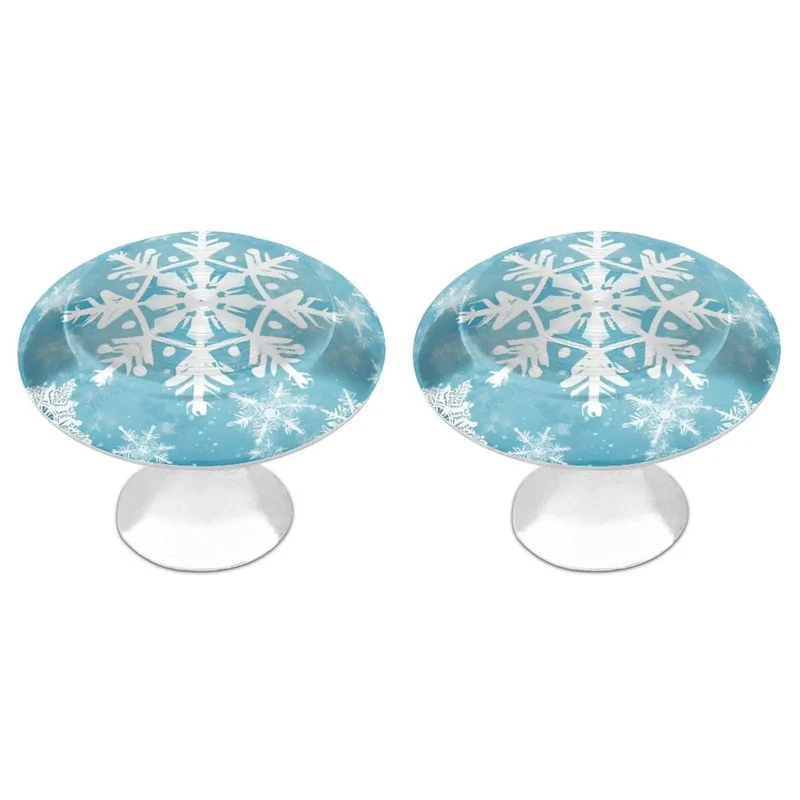 Heavy Duty Stainless Steel Round Cabinet Knobs And Slick Snowflake Drawer Pulls Built Tight For Daily Grind Kitchen And Closet Tasks Durable One Point One Inch Hardware Set Includes Two Pieces