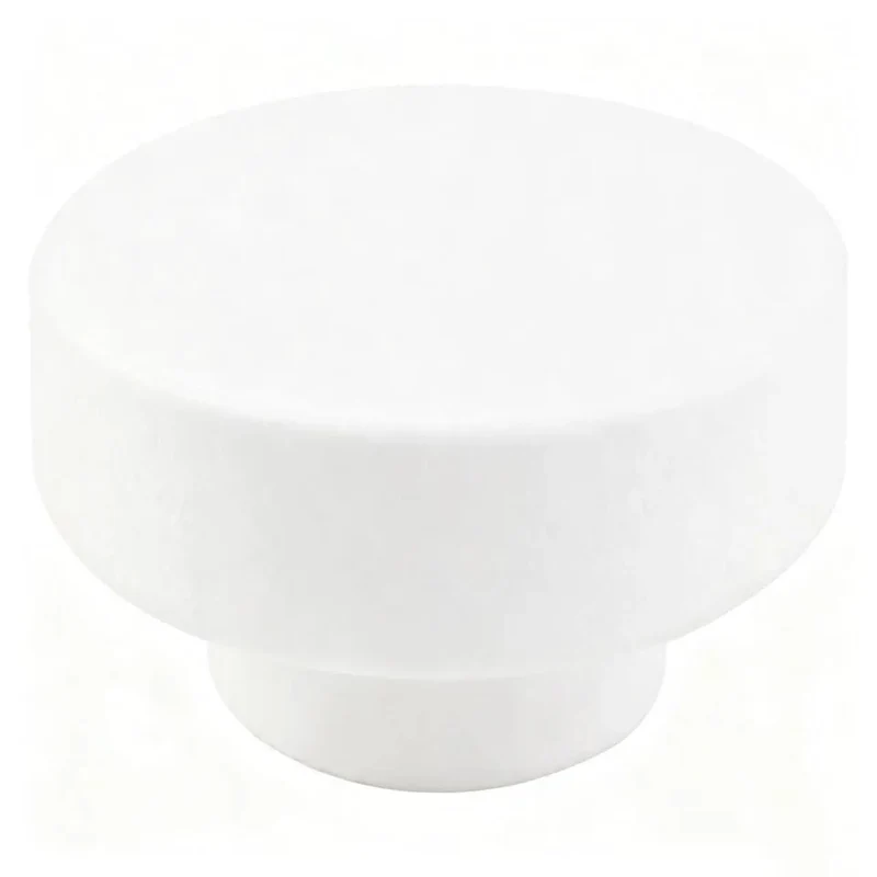 Top Shelf Sturdy White Solid Wooden Cabinet Knobs 12 Pack Round Drawer Pull Handles For Dressers And Cupboards Durable Non Toxic Finish Smooth Flat Top Design