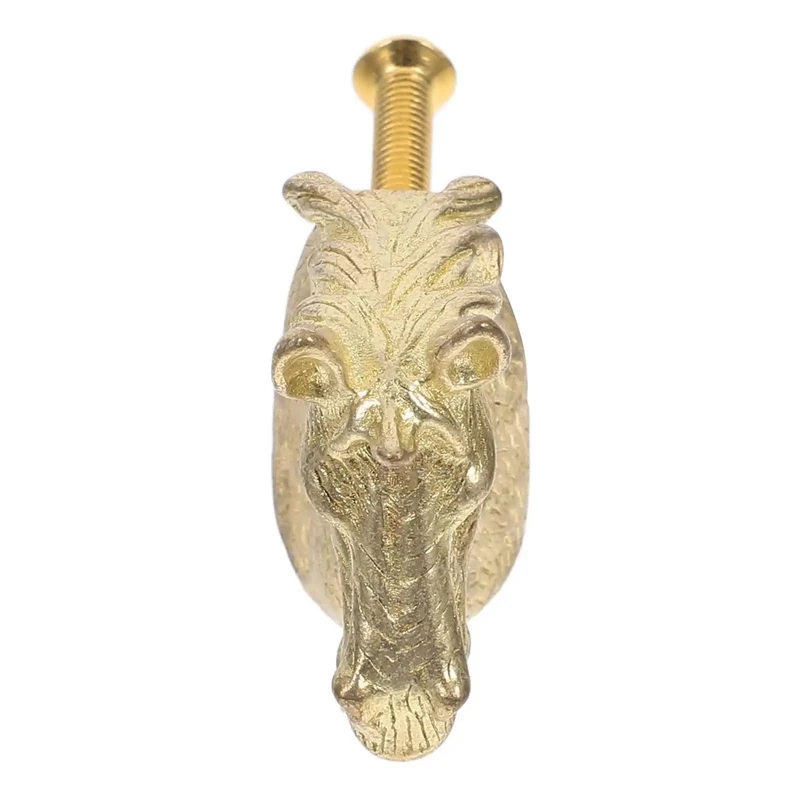 Real Deal Brass Animal Head Cabinet Knobs With Sweet Golden Finish Durable Drawer Pulls For Wardrobes Cupboards Easy Install Furniture Setup Total Vibe Home Decor