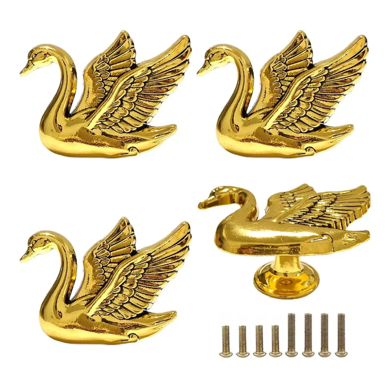 Stunning 4 Pack Swan Cabinet Knobs Featuring An Airy Flying Bird Silhouette And Exquisitely Textured Feather Detail Brings Serious French Romantic Charm To Kitchens And Closets This Set Is Literally A Game Changer Super Simple Install Zero Hassle