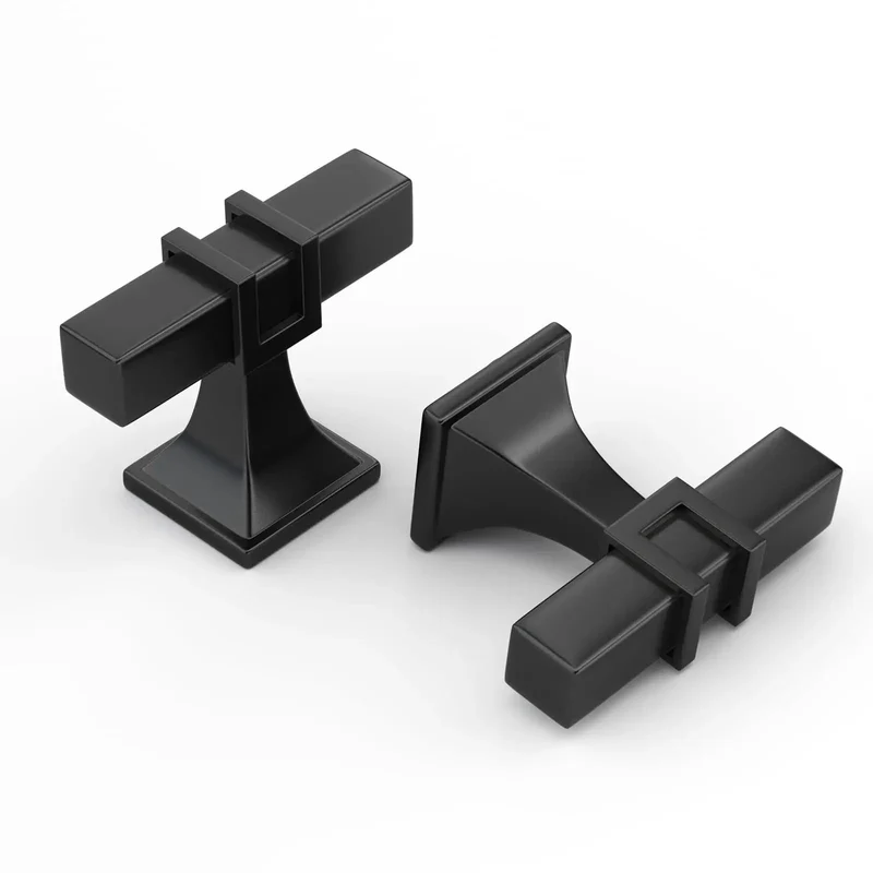 Heavy Duty Matte Black Cabinet Knobs Bring A Slick Two Tone Vibe With Rock Solid Square Drawer Pulls For Kitchen Cupboards And Dressers 15 Pack Modern Hardware That Looks Fire On Any Counter And Gives You A Tight Grip Every Single Day
