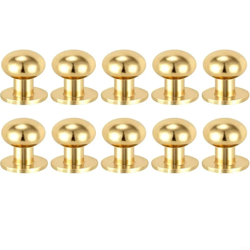 Straight Up Gold Tiny Drawer Knobs With Matching Screws, Sweet Small Round Handles For Dressers Cabinets And Jewelry Boxes, Solid Hardware Upgrade For Your Quick Home Refresh