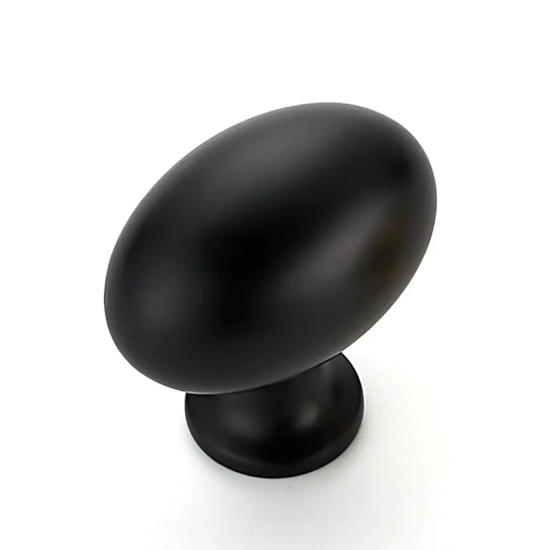 10 Pack Oval Zinc Alloy Cabinet Knobs With Straight Up Matte Black Finish Top Shelf Heavy Duty Handles For Kitchen Cupboard And Bathroom Drawer Upgrades