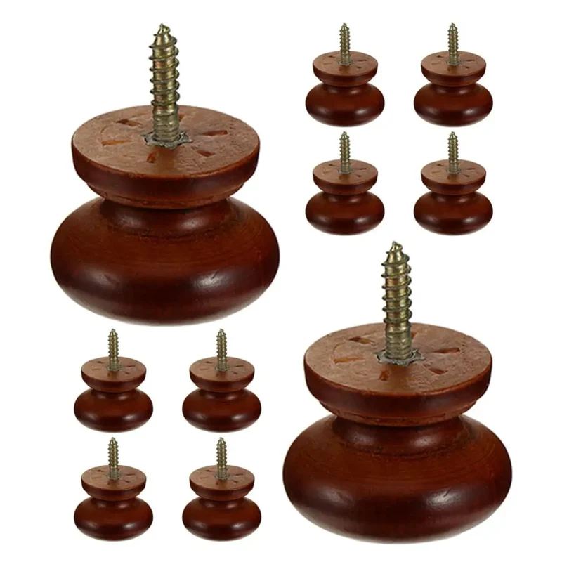 10 Pack Rock Solid Round Wooden Cabinet Knobs Featuring Natural Grain And Smooth Grip Single Hole Furniture Drawer Pulls For Kitchen Cupboard Refresh And Wardrobe Doors Top Notch Hardware