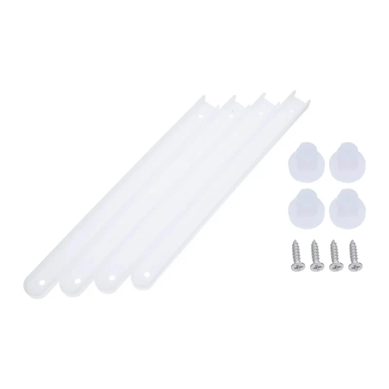 Two Sets Of White Drawer Slides For Furniture Featuring Zero Slap Glide Rails And Impact Absorption Engineered For Buttery Smooth Closure Perfect For Dressers Cabinets And Heavy Duty Storage That Require A Slick Quiet Finish